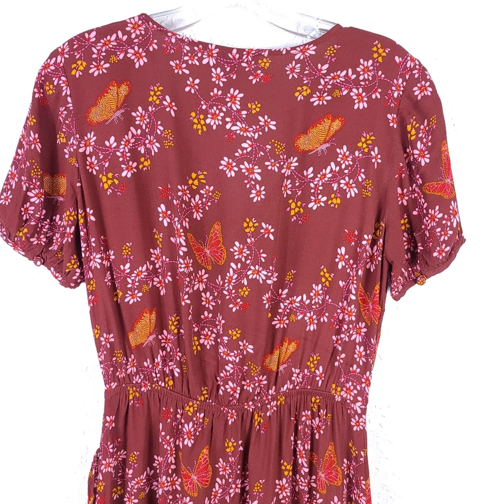 MADEWELL Ruffle-Wrap Dress In Windowbox Floral - Picture 10 of 14